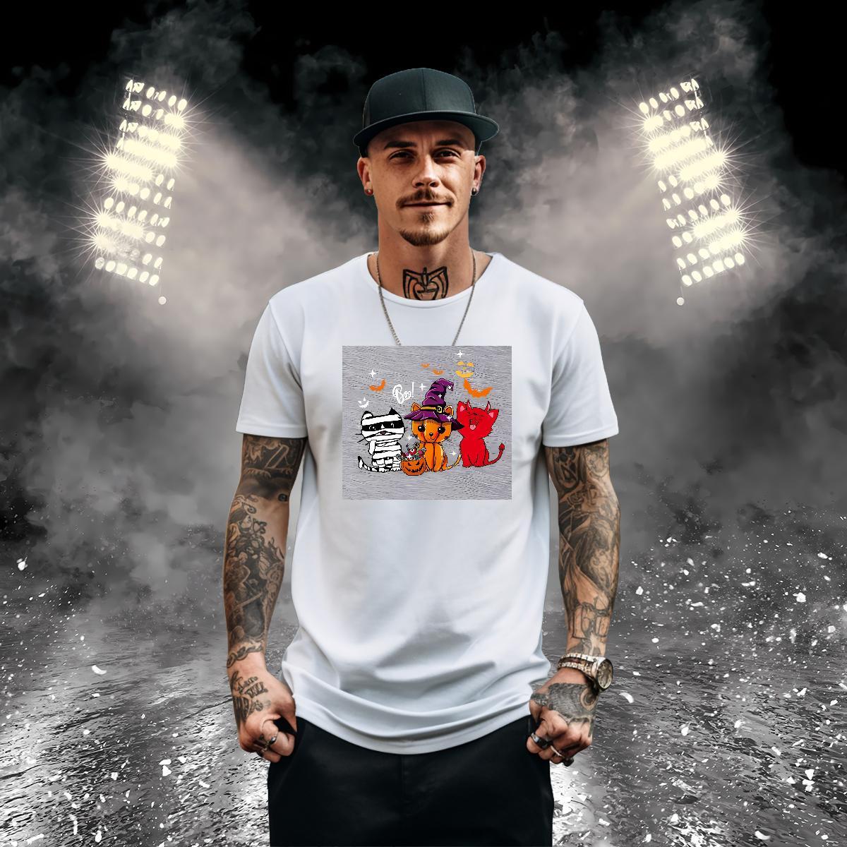 Classic Casual Man T Shirts 230g Cotton halloween Summer Casual Tops Shirt Breathable Crew Neck Wholesale Tshirt for Man Woman Custom Print Oversized