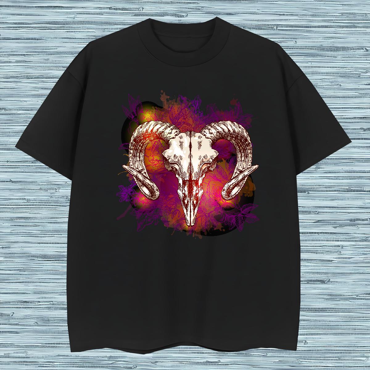 Mens T Shirts 230g 100% Cotton sheep Daily Outfit Breathable Anime Print Tshirt for Man Woman 2024 Summer Popular Wear