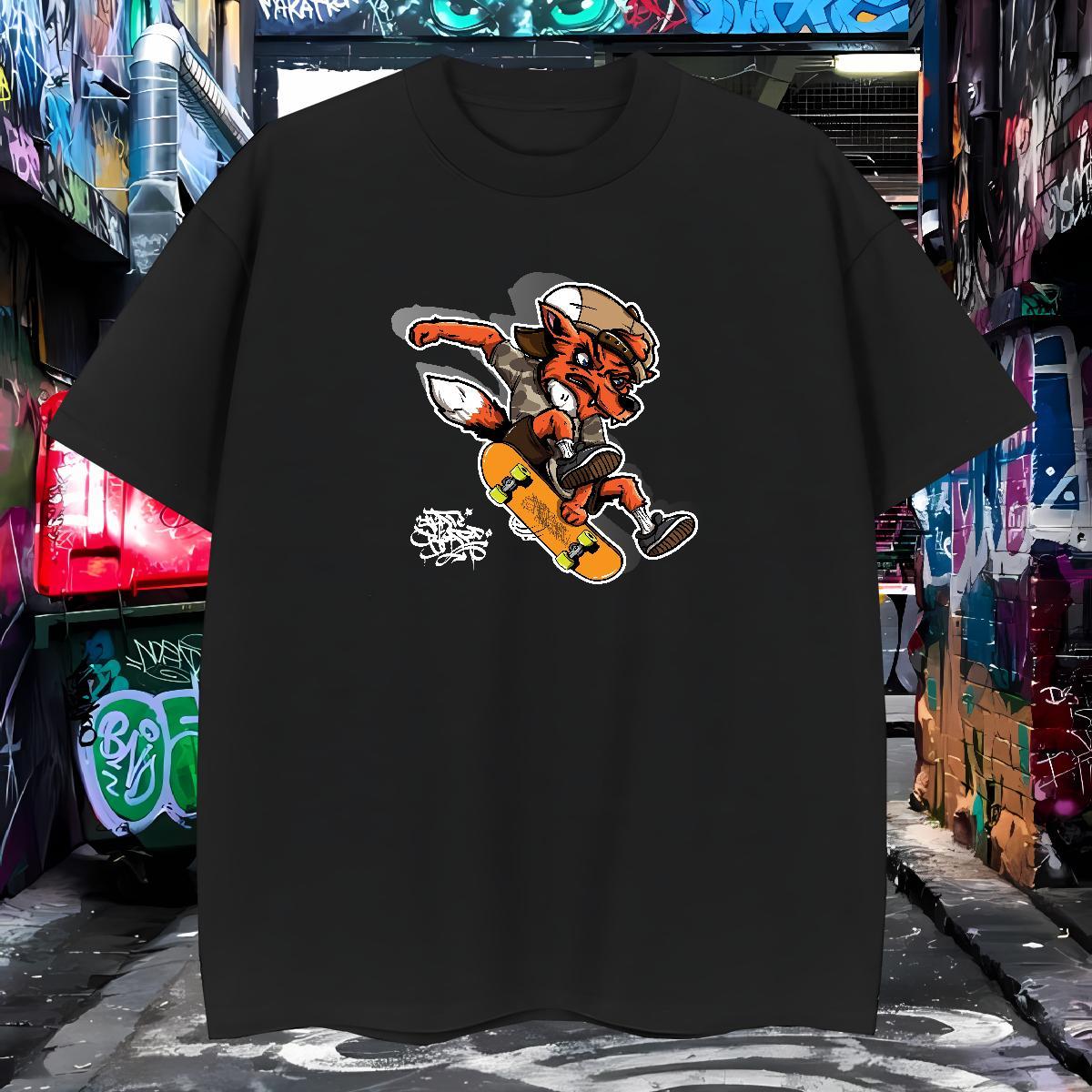 Mens T Shirts 100% Cotton 230g wolf Daily Wear Breathable Crew Neck Customized Print Mens Tshirts 2024 Summer Loose Fit Clothes