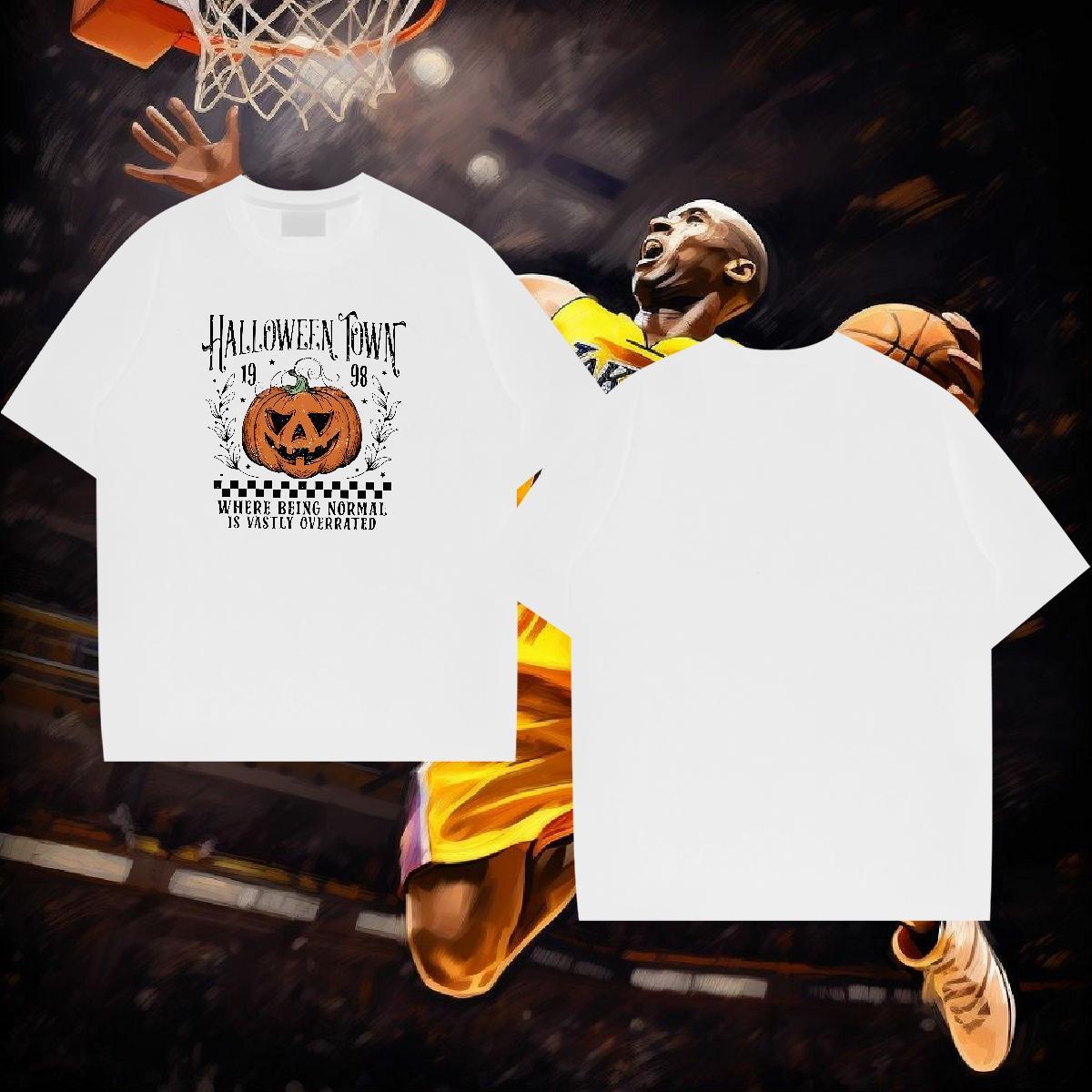 DIY Customized T shirt 100% Cotton 230g halloween Sport Tees Breathable Soft High Quality Couples T Shirts Customized Print