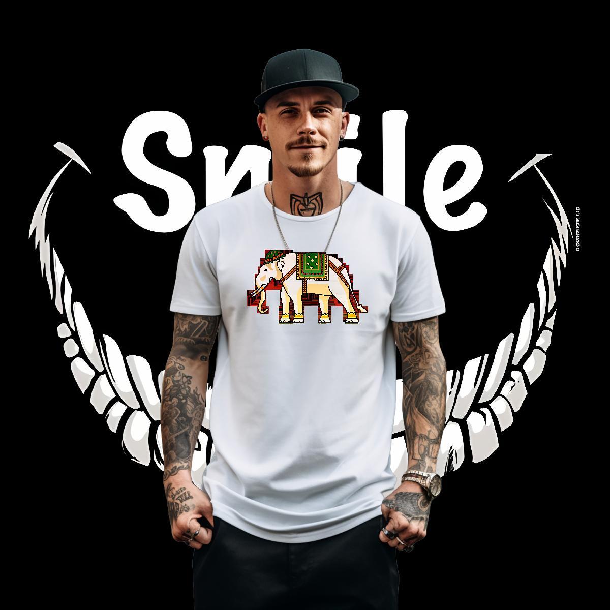 2024 DIY T-Shirts for Men 230g Pure Cotton elephant Street Tshirts Breathable Soft TOP Quality Couples T Shirts Oversized 4XL