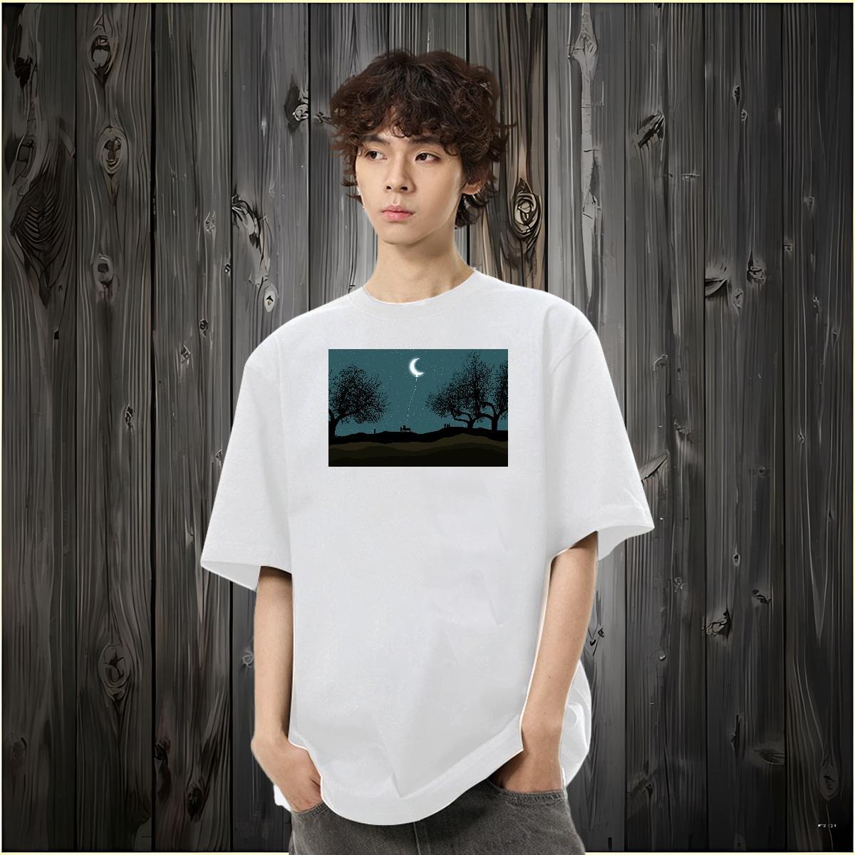 Brand T Shirts Men 100% Cotton 230g tree Casual Beach Tees Shirts Breathable Short Sleeve Classic Tshirts Floral Print