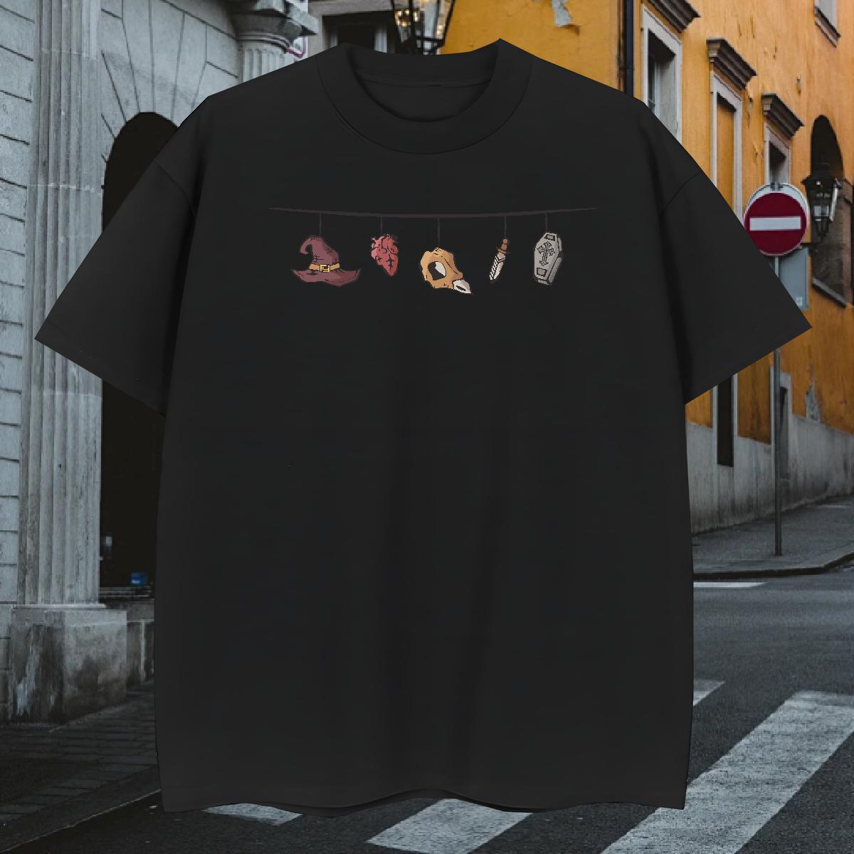 Man T Shirts 230g 100% Cotton halloween Casual Crew Neck Breathable Custom Anime Mens Tshirts DIY Customized Loose Fit Clothings