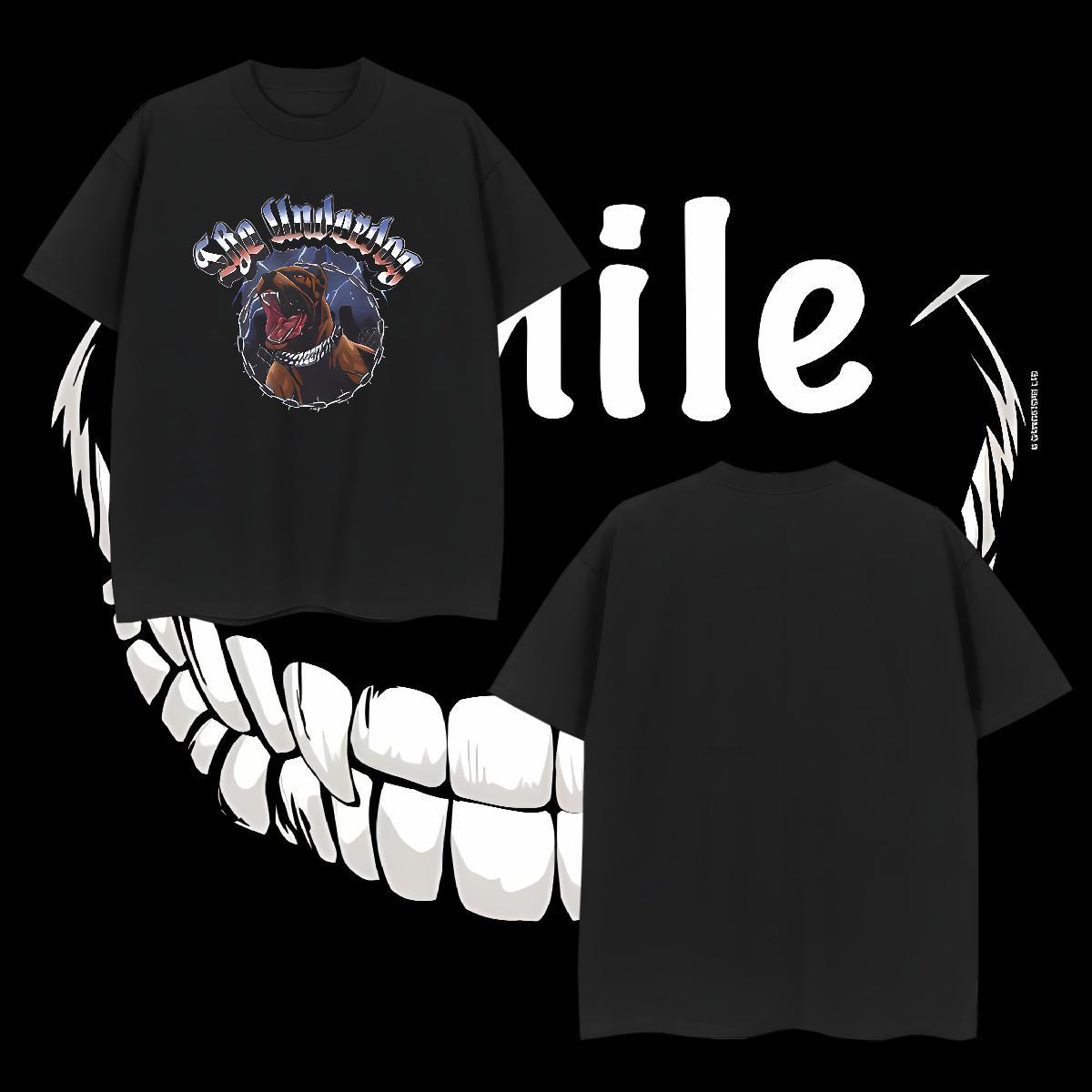 New Mens T Shirts 230g Cotton dog Spring Summer Tops Breathable Crew Neck Unisex Men Tees Cartoon Print