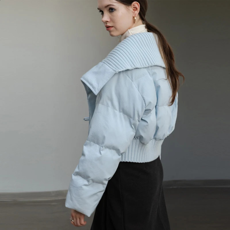 ITOOLIN Women Irregular Patchwork Thicken Jacket zipper Fall Winter Casual Warm Cotton-padded Jacket Women Loose Short Down Coat 240729