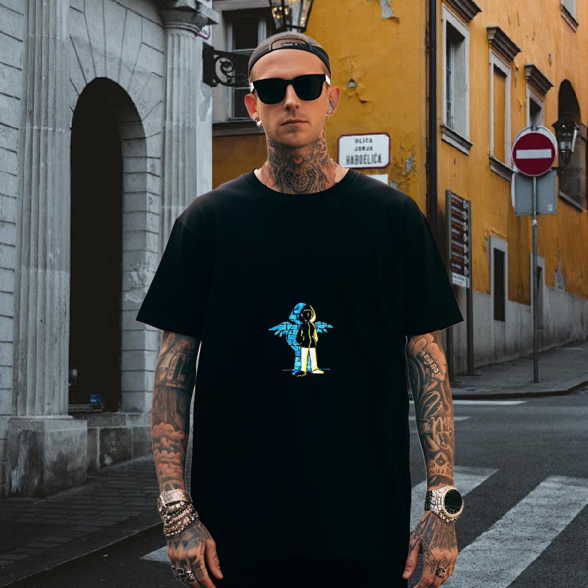 Man T Shirts 100% Cotton 230g portrait Hip Hop Breathable Short Sleeve Anime Couples T Shirts Designer Popular Tops Tees