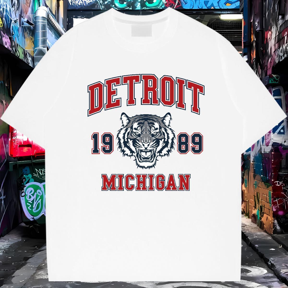 2024 DIY Men T Shirts 230g Cotton Hip Hop Street Wear Breathable Cool Men Tshirts Cartoon Print