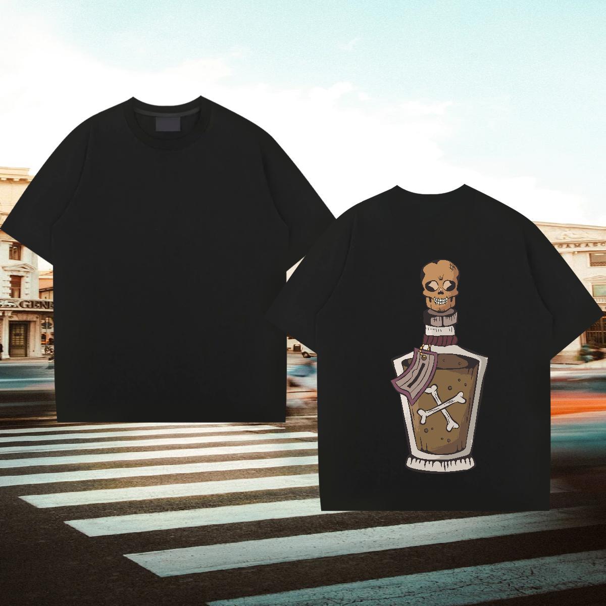 DIY Man T Shirts 230g Cotton bottle Spring Summer Tops Tees Breathable Crew Neck Free Shipping Tshirts Anime Print