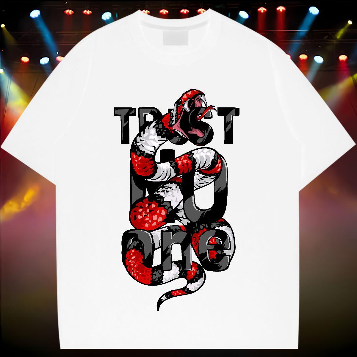 Factory Direct T-Shirts 230g Cotton snake Daily Outfit Wear Pure Cotton Loose Fit Men Clothes T-Shirt Custom Print Oversized