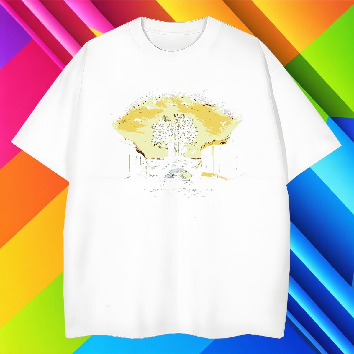 Mens T Shirts 230g Pure Cotton tree Street Wear O-Neck Short Sleeve Custom Anime Men Clothes T-Shirt Customized Classic Tops Tees