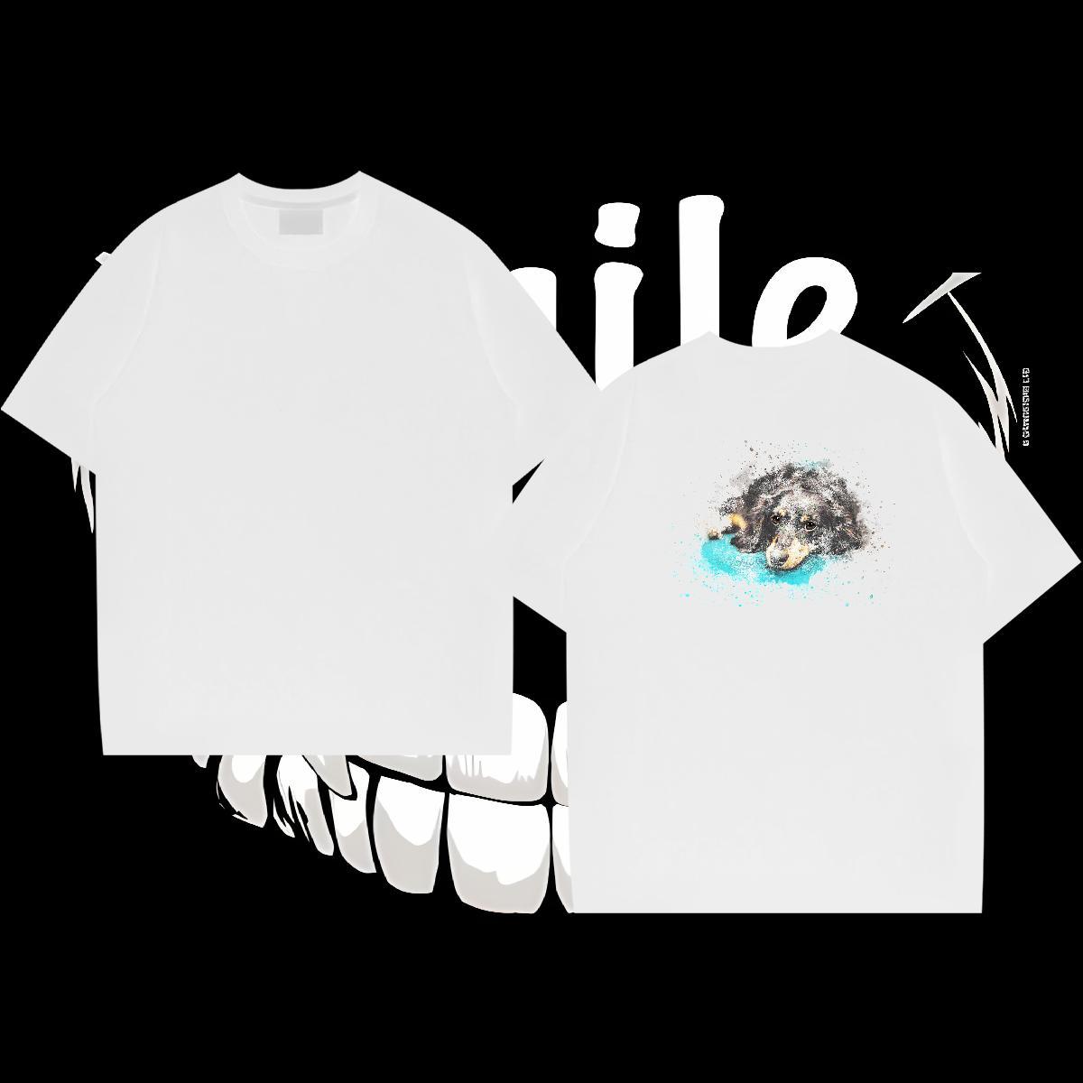 2024 New Man T Shirts 100% Cotton 230g dog Sport Tees Shirts Pure Cotton Comfortable Tshirts Custom Print Oversized