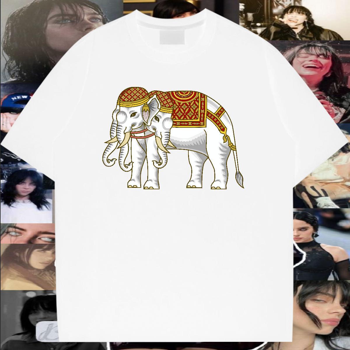 2024 Men T Shirts 230g 100% Cotton elephant Sports Casual Polos Breathable Short Sleeve Designer Men Tops Tees Skull