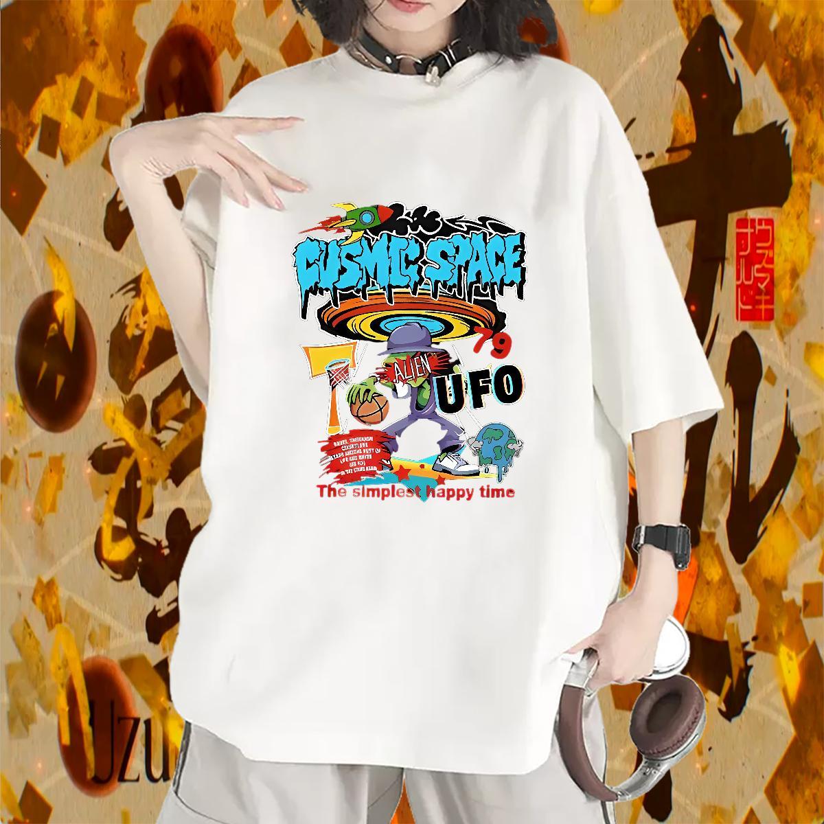 5A T-Shirts Breathable Soft Women Tees DIY Anime Printed basketball Outdoor 230g 100% Cotton New Arrival Tops Shirt