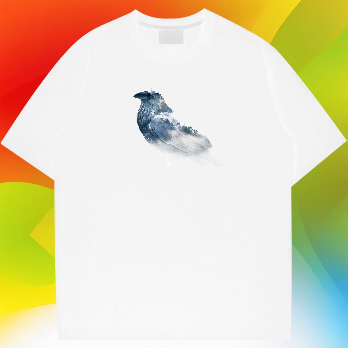 Loose Fit Tshirt for Man Woman 230g 100% Cotton Hip Hop bird Cartoon Printing L-4XL Breathable Short Sleeve Fashion Design Mens T Shirts Tee Shirt