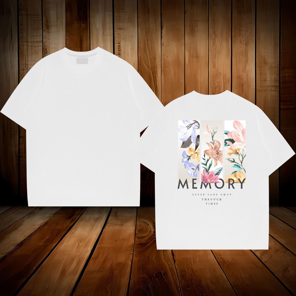 Designer Mens T Shirts 230g Pure Cotton flower Casual Daily Wear Top Tees Breathable Crew Neck Cool Tshirts Anime