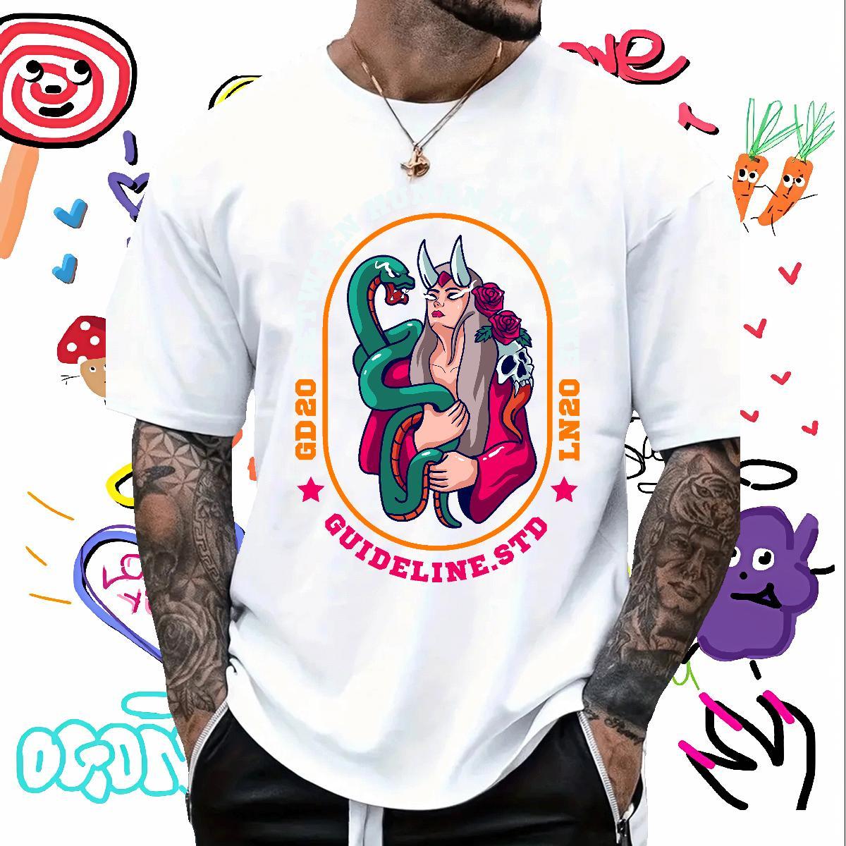 DIY T Shirts Men 100% Cotton 230g flower Street Wear Clothings Crew Neck Free Shipping Couples T Shirts Custom Big Size