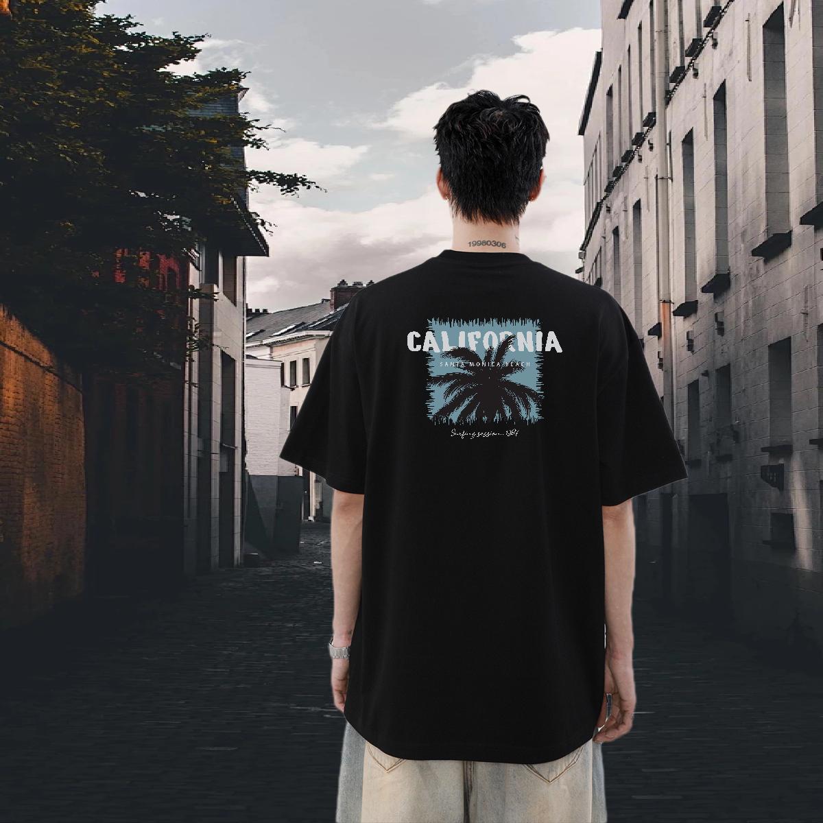 New Arrival T shirt 230g 100% Cotton tree Casual Tops Shirt Breathable Cool Tshirts DIY Logo Oversized