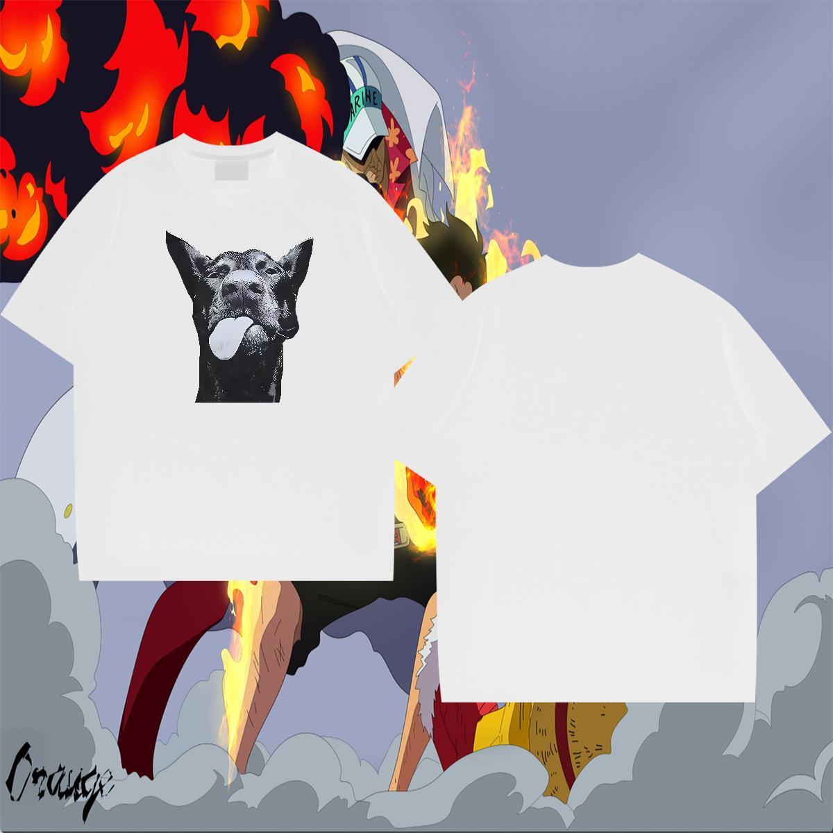 Cool Men Tops Tees 100% Cotton 230g Casual Dog Oversized 3XL 4XL Breathable Soft Free Shipping Men T Shirts Clothings