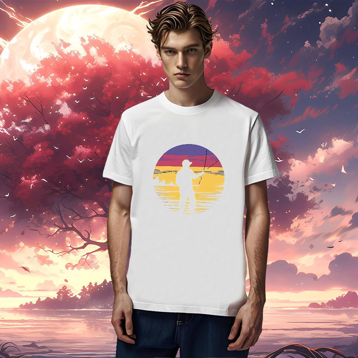 T Shirts Men 100% Cotton 230g person Street Casual Round Neck Short Sleeve DIY Printed Tshirt for Man Woman Classic Cool Design Clothings