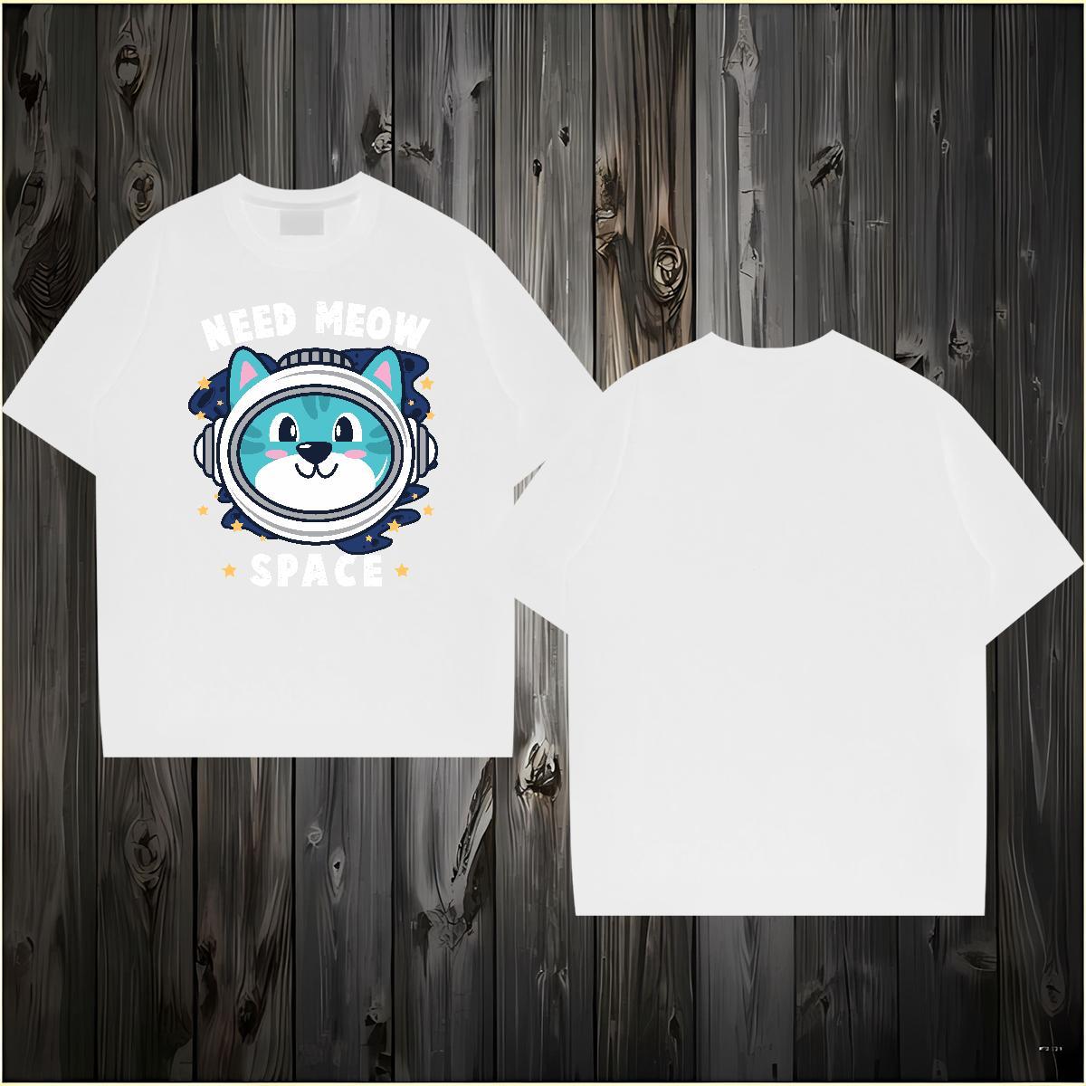 Casual New T Shirt For Man 230g Cotton cute Hip Hop Tee Shirt Breathable Short Sleeve Free Shipping Mens Tshirts DIY Printed