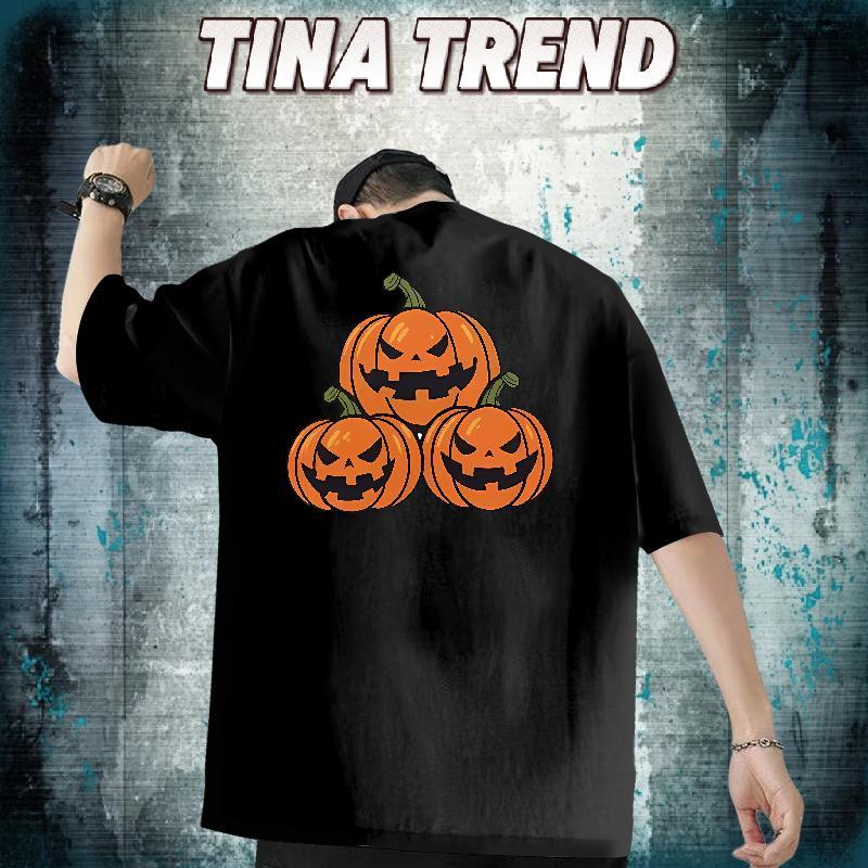 Designer T-Shirts for Men 100% Cotton 230g pumpkin Street Wear Tee Shirt O Neck Short Sleeves Unisex Mens Tshirts Anime Print