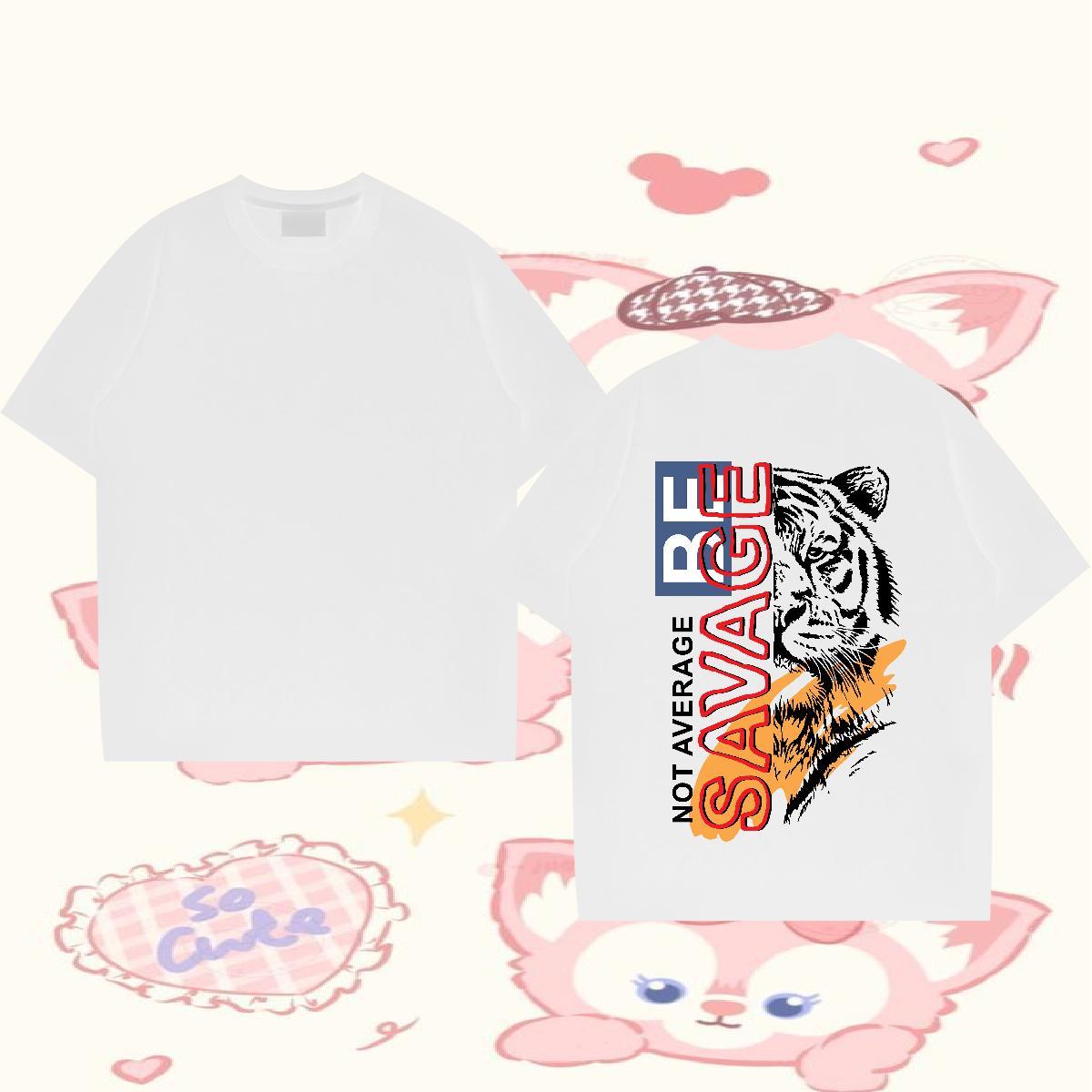 Fashion New T Shirt For Man 230g Pure Cotton Daily Outfit Tee Shirt Round Neck Short Sleeve Cool Tshirts Customized Print