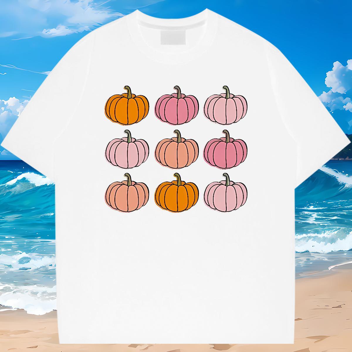 2024 Summer Mens T Shirts 230g Pure Cotton halloween Street Polos Crew Neck High Quality Men Clothes T-Shirt Black Oversized