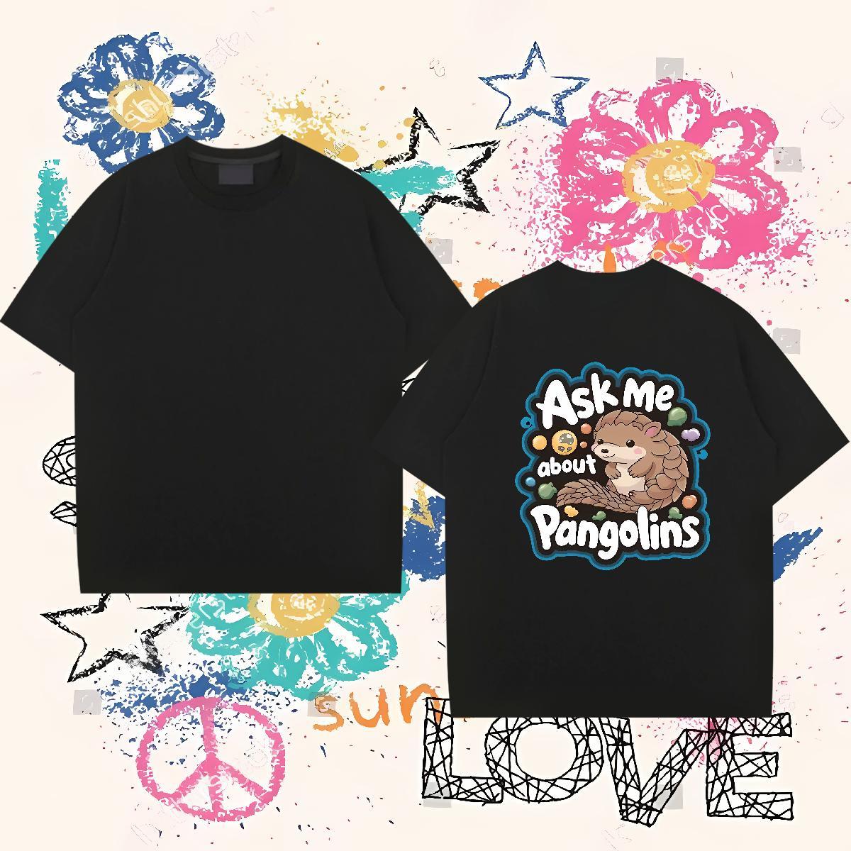 2024 New T-Shirts 230g Pure Cotton squirrel Summer Casual Tshirts O-Neck Short Sleeve Classic Men Tees Oversized