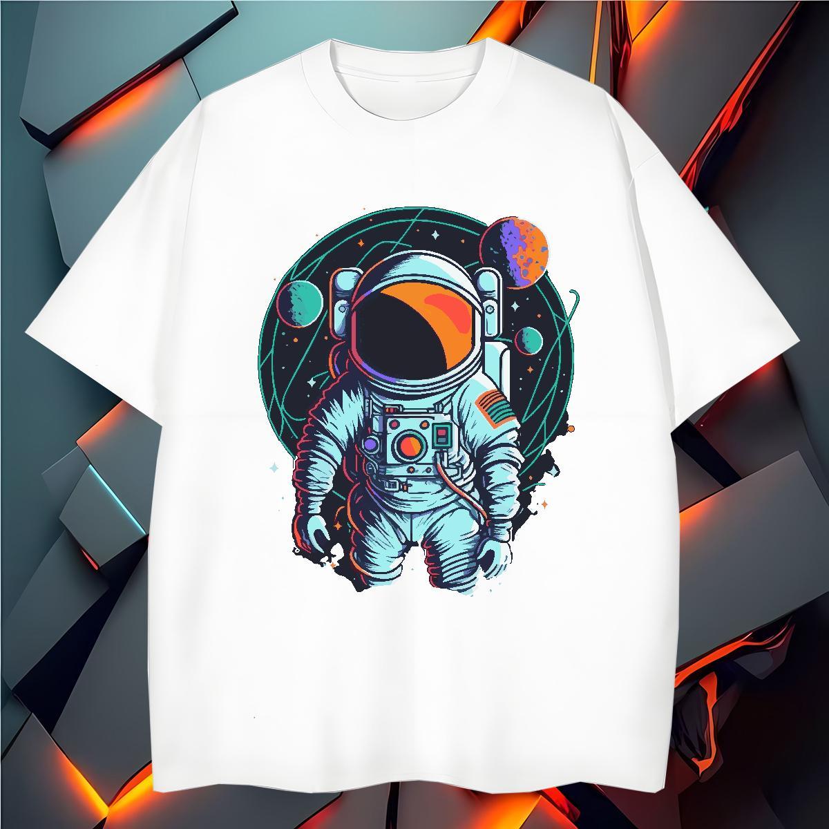 T-Shirts 230g Cotton universe Home Outdoor Breathable Soft Custom Cartoon Men Tshirts 2024 Designer Free Shipping Tops Shirt