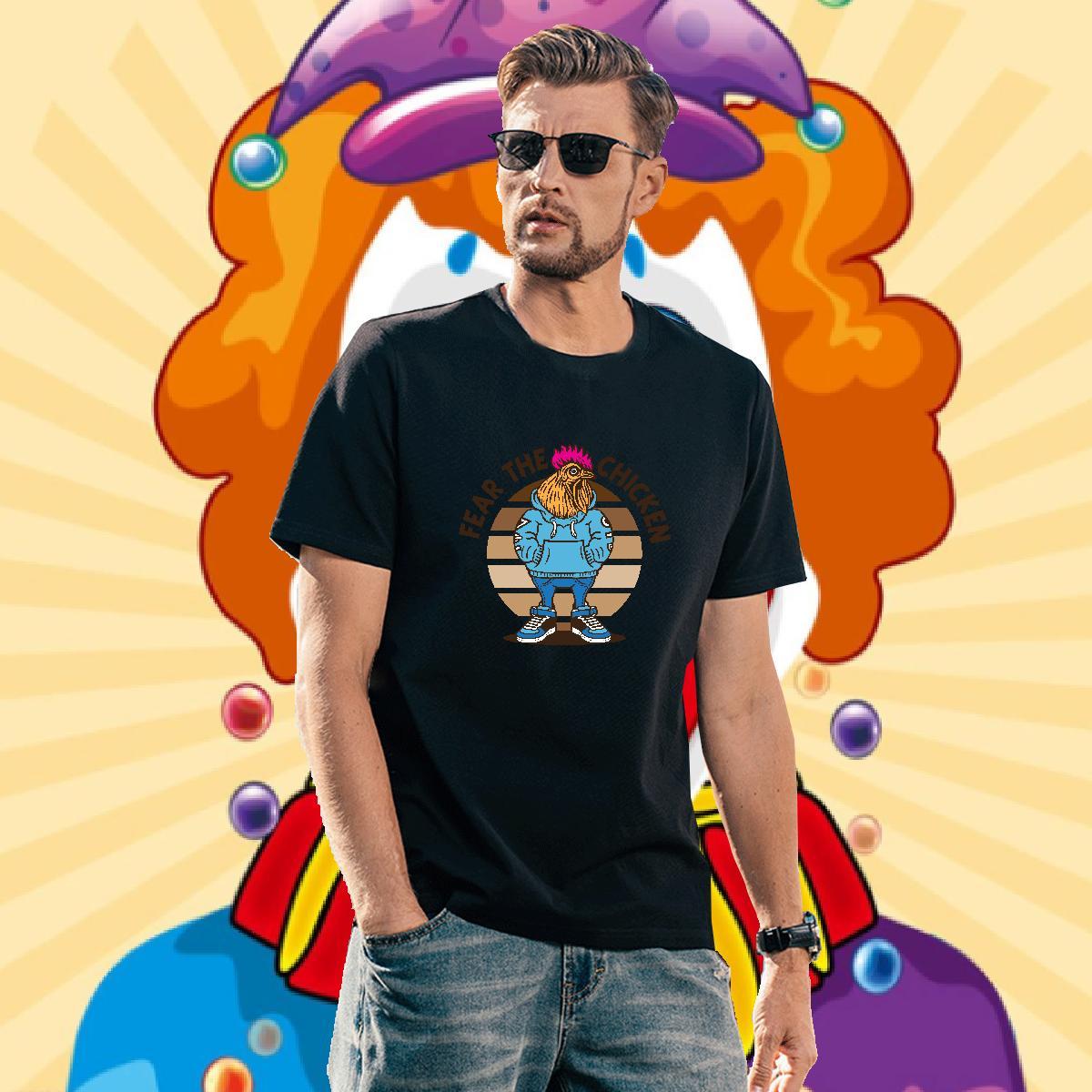DIY T Shirt For Man 100% Cotton 230g chicken Sport Tshirts Pure Cotton Wholesale Couples T Shirts Floral Print