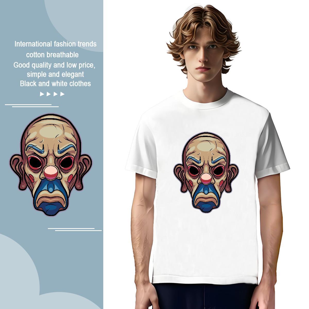 T-Shirts for Men 230g Cotton portrait Summer Casual Breathable Crew Neck Custom Printed Couples T Shirts Fashion Design Soft Clothings