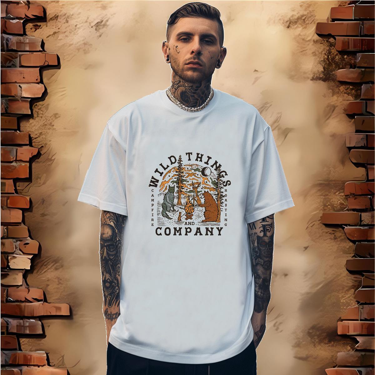 Man T Shirts 230g Pure Cotton tree Sports Casual Breathable Soft DIY Printed Mens Tshirts Factory Direct Loose Tops Tees