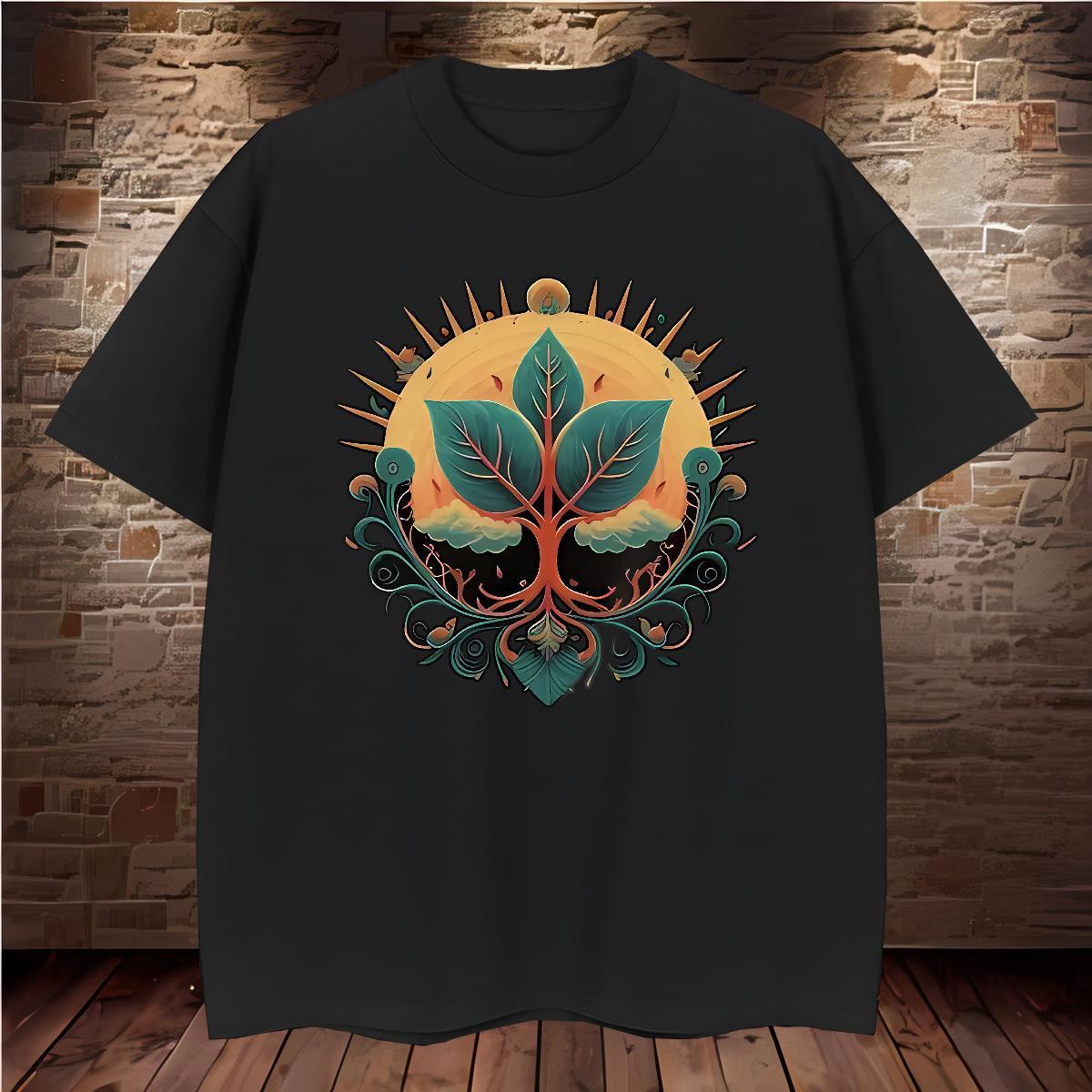 T-Shirts 100% Cotton 230g tree Street wear Hip Hop Crew Neck Breathable DIY Printed Men Tees DIY Customized Classic Tshirts