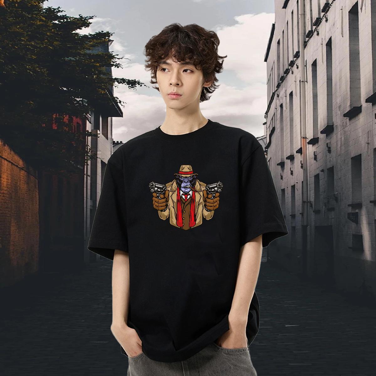 Cool Design Tshirt for Man Woman 230g Cotton Hip Hop Street Oversized O-Neck Short Sleeve DIY Customized Mens T Shirts Clothings