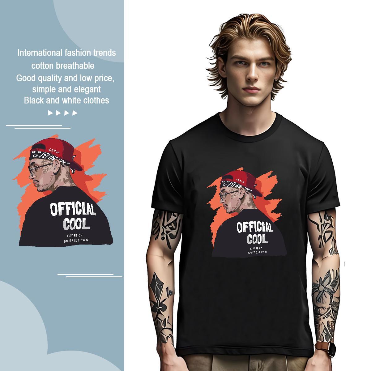 T-Shirts 230g 100% Cotton portrait Beach Breathable Custom Printing Tshirts Designer High Quality Tee Shirt