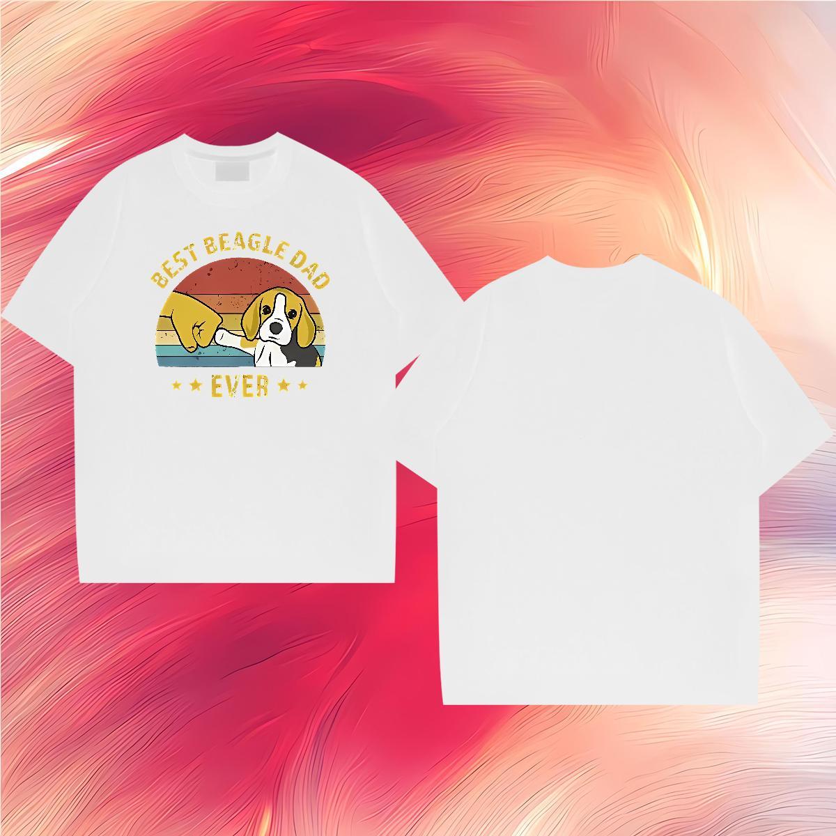 Fashion New T-Shirts 100% Cotton 230g dog Sports Casual Tops Breathable Crew Neck Free Shipping Couples T Shirts Custom Printing