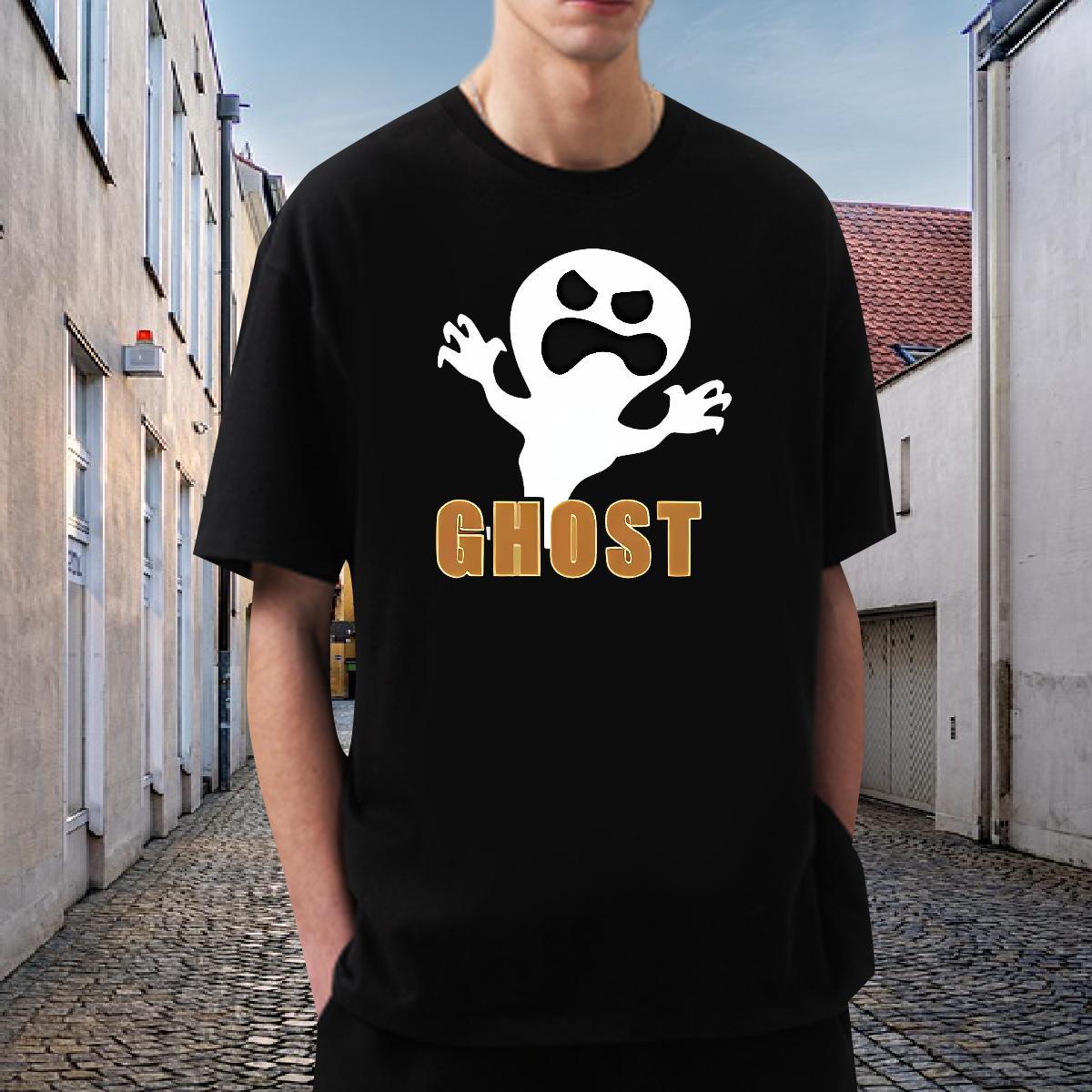 2024 DIY Men T Shirts 230g Cotton halloween Daily Outfit Polos Round Neck Short Sleeve Wholesale Men Clothes T-Shirt Cartoon Printing L-4XL