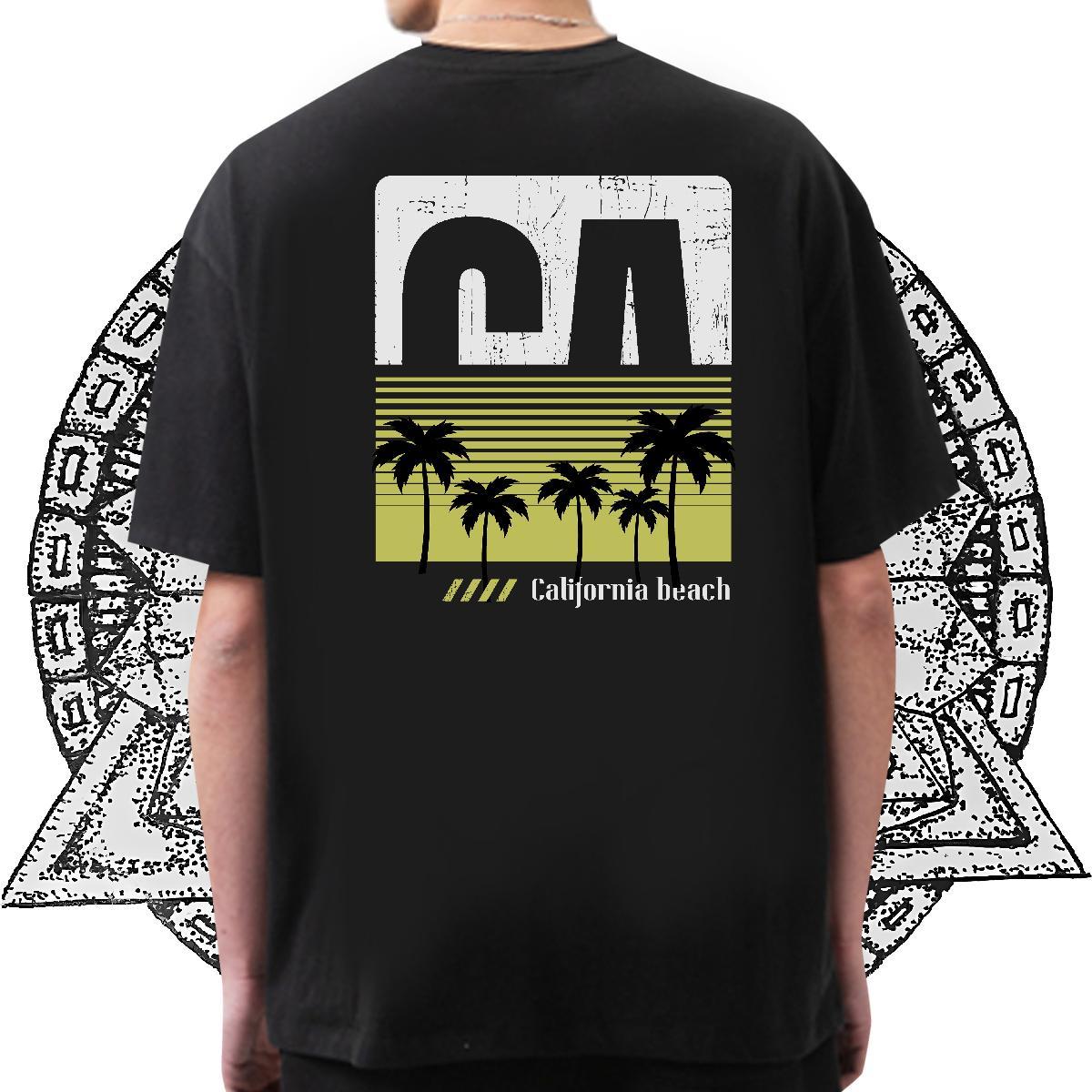 Fashion Designer T shirt 230g Pure Cotton tree Summer Casual Polos Breathable Soft Wholesale Men Clothes T-Shirt Oversized