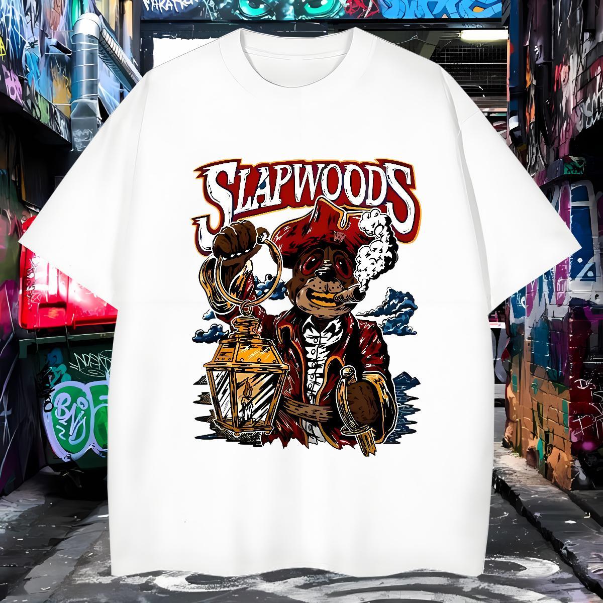 T Shirt For Man 230g 100% Cotton bear Hip Hop Street Crew Neck Custom Cartoon Men Tees Fashion Design TOP Quality Tops Shirt