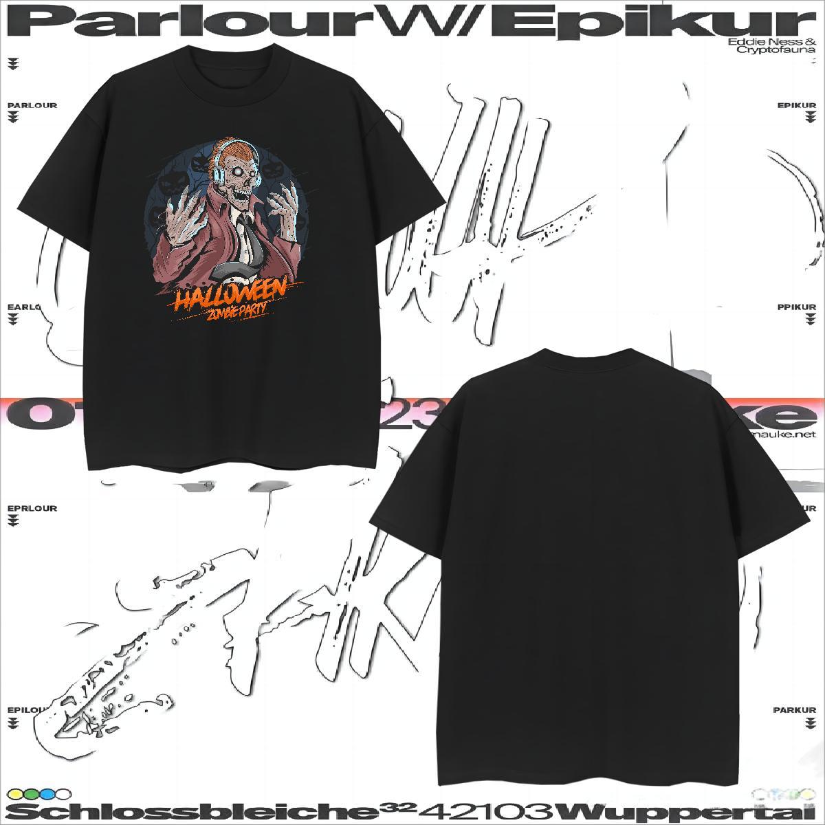 Cool Design Men Tees 230g Pure Cotton monster T shirt Daily Wear Round Neck Short Sleeve Black Oversized Classic Tee Shirt