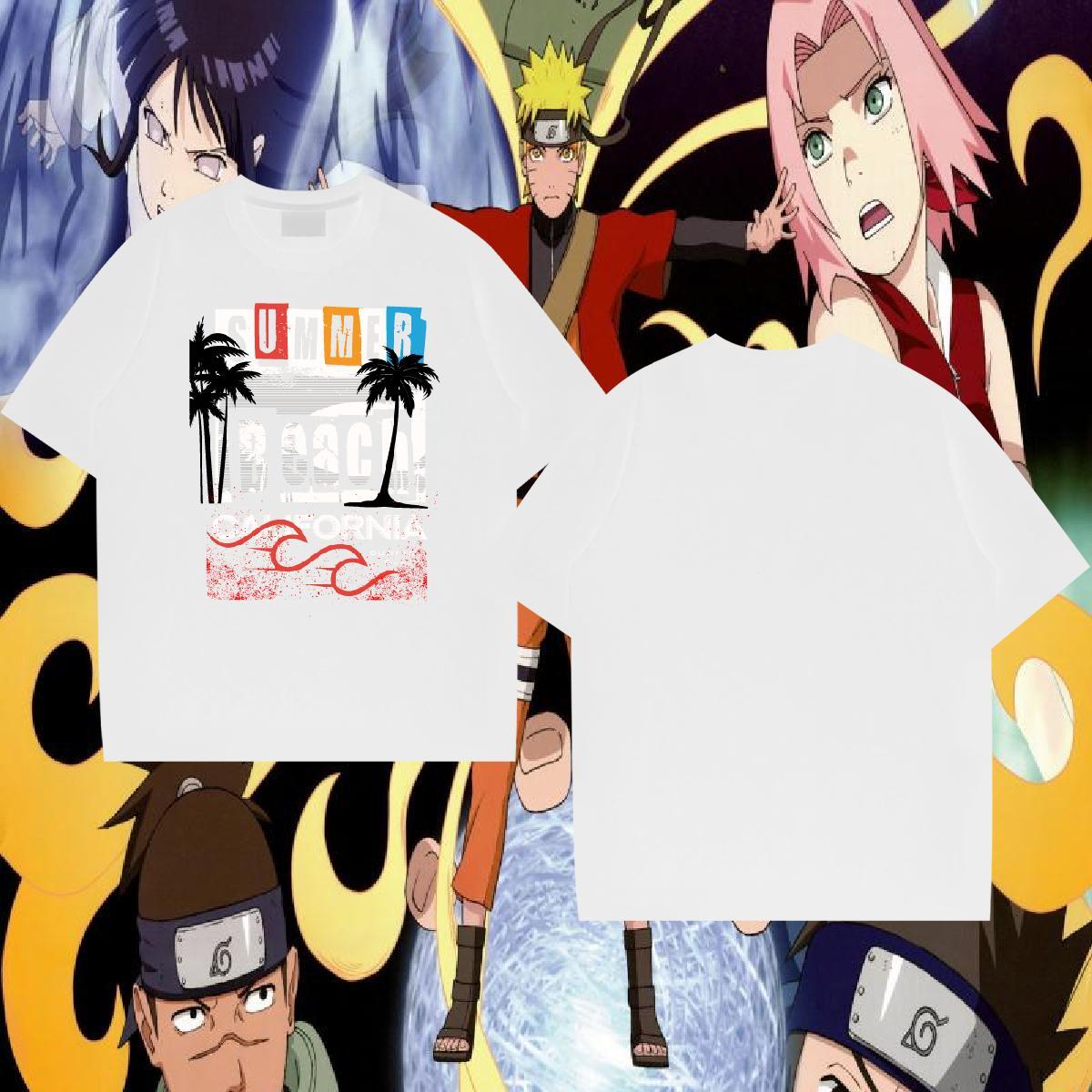 DIY Customized T-Shirts for Men 100% Cotton 230g tree Anime Printing Street Tee Shirt O Neck Short Sleeves Cool Men Tshirts DIY Anime