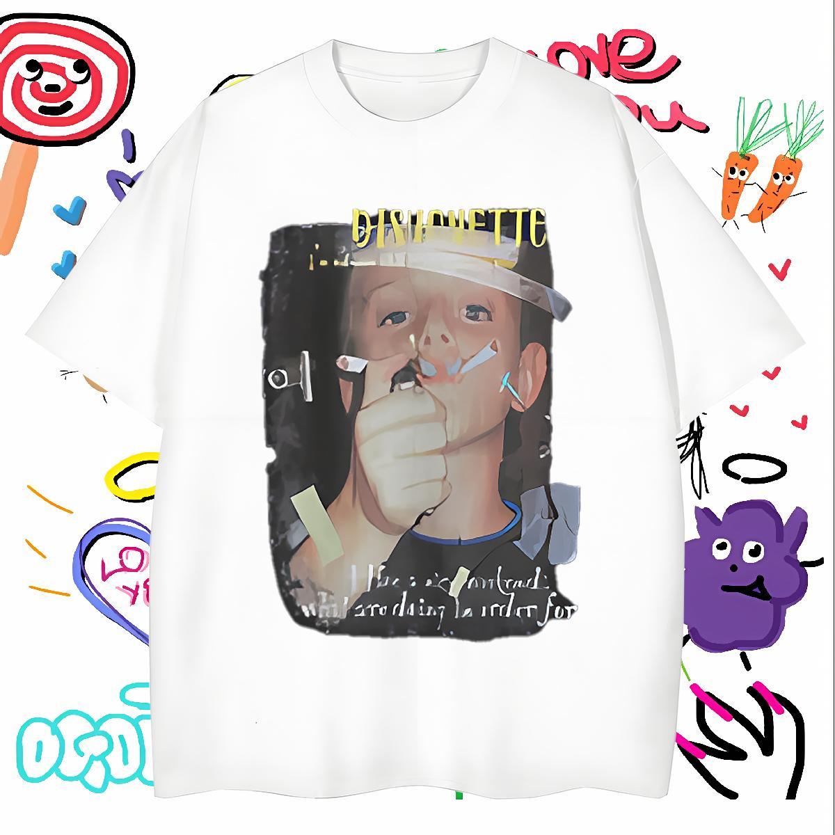 T Shirts Men 230g 100% Cotton portrait Spring Summer Breathable White Plus Size Tshirt for Man Woman Fashion Designer Cool Tshirts