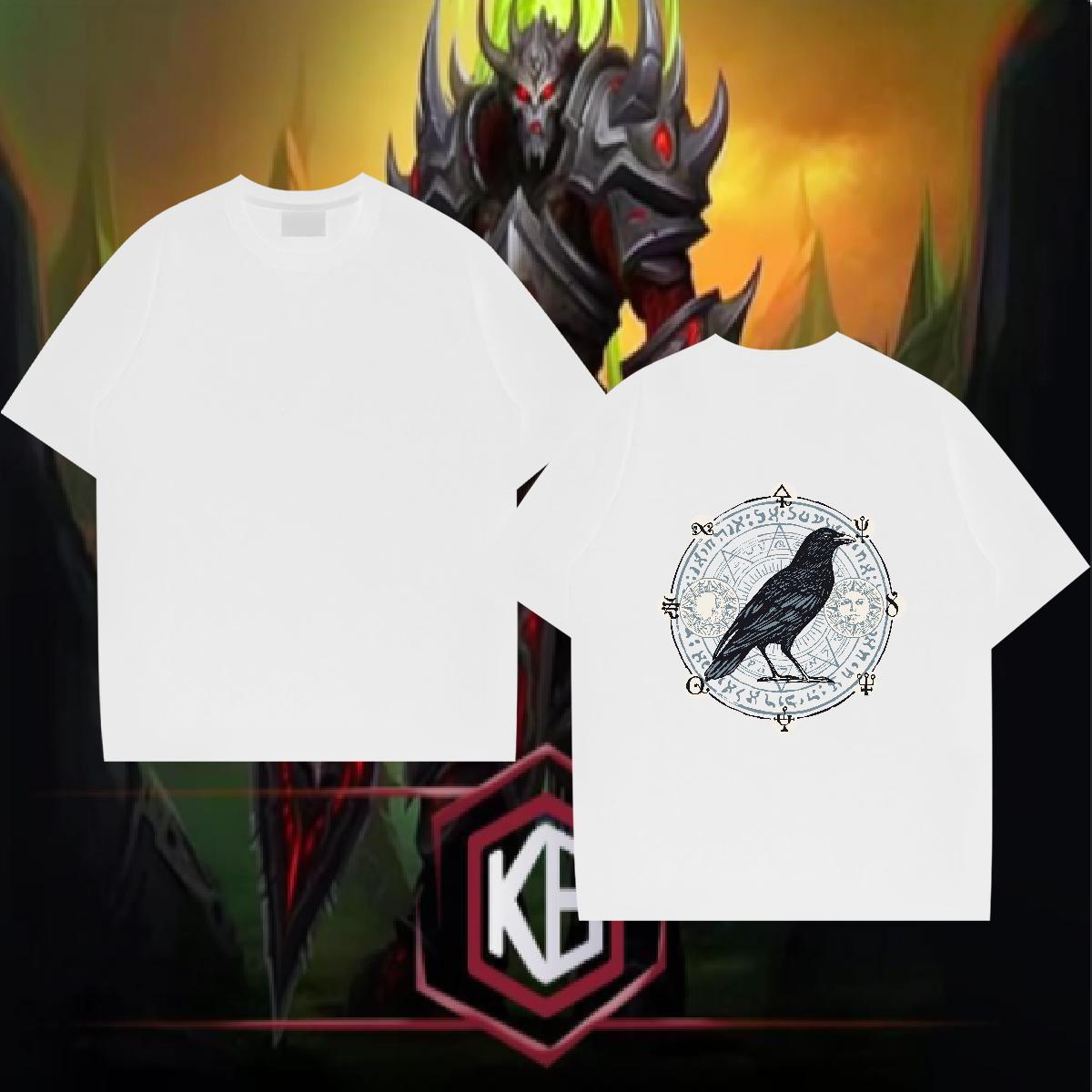 2024 DIY T-Shirts for Men 230g 100% Cotton bird Daily Wear Tees Breathable Short Sleeve Cool Design Men Tees DIY Printed