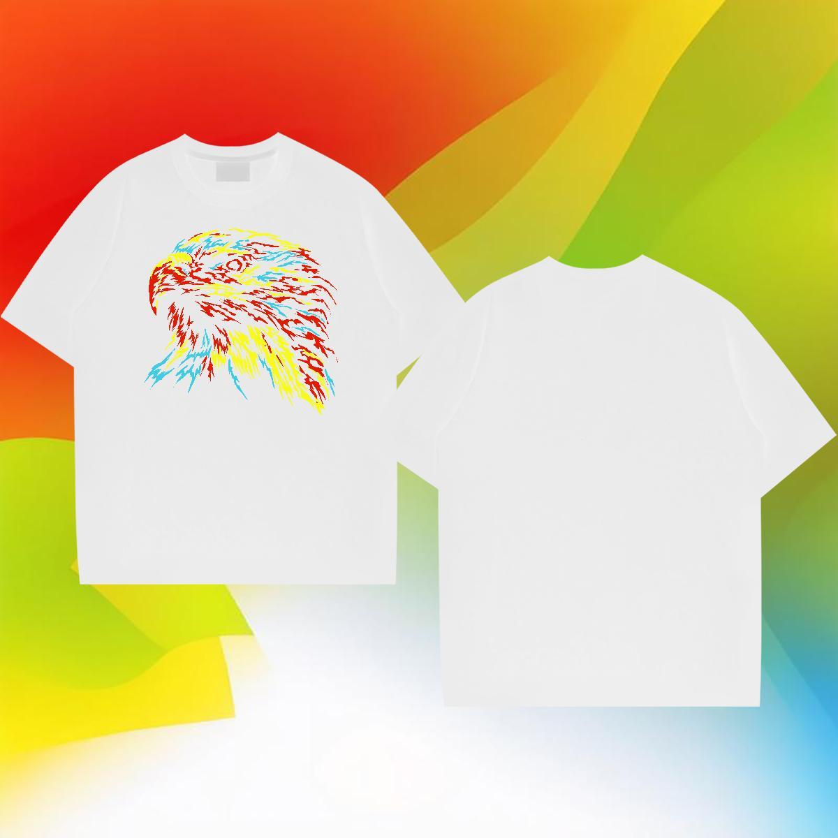 Cool Couples T Shirts 230g Pure Cotton Outdoor eagle Anime Breathable Short Sleeve Customized T-Shirts Tops Tees