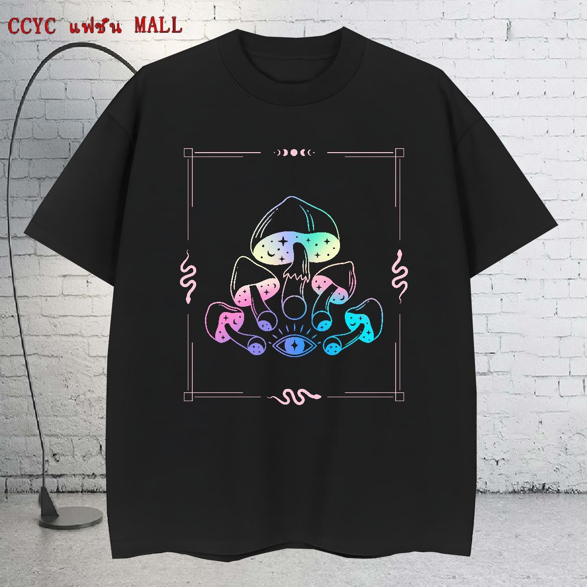 Brand Men Tshirts 100% Cotton 230g Street mushroom Custom Cartoon Round Neck Short Sleeve New Designer T-Shirts Tee Shirt