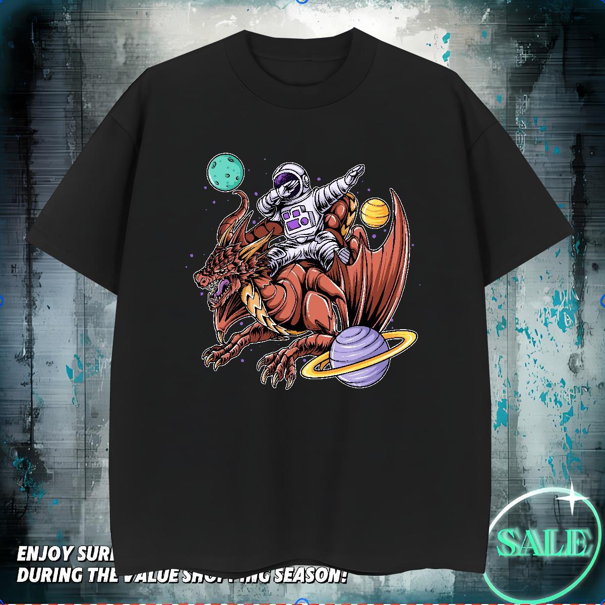 T-Shirts for Men 230g Cotton terror Daily Wear Breathable Soft DIY Tshirts Casual New Cool Tees