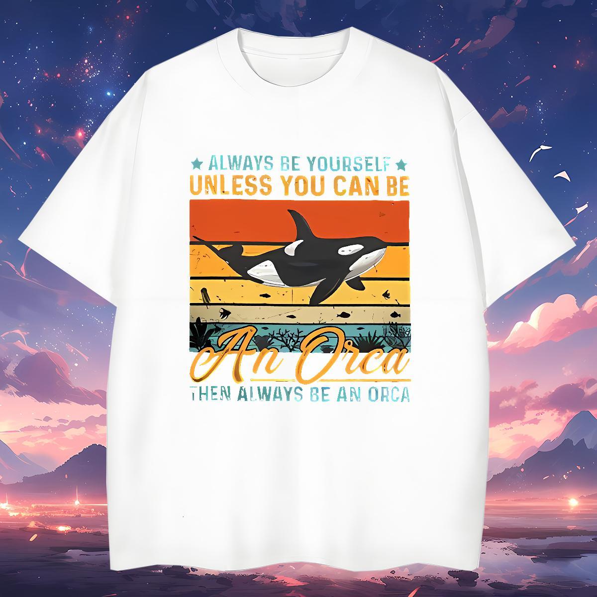 Men T Shirts 230g 100% Cotton dolphin Home Outdoor O Neck Short Sleeves Custom Printed Men Clothes T-Shirt New Arrival Unisex Tees Shirts