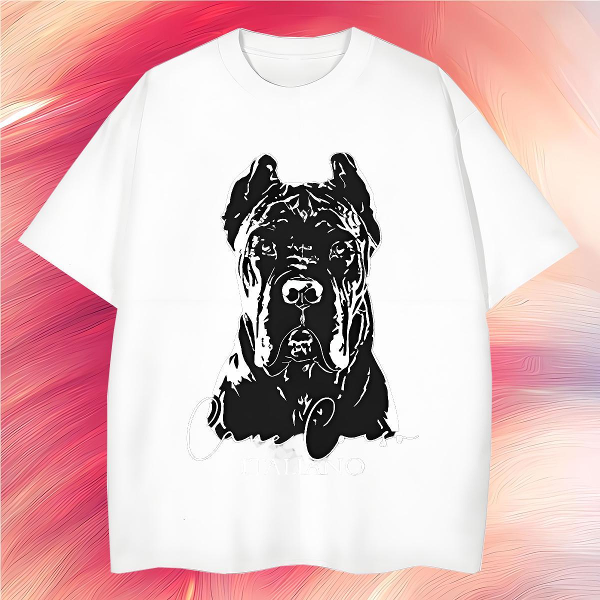 Men T Shirts 230g Cotton dog Street wear Hip Hop Breathable Short Sleeve Graphic Men Tshirts 2024 Designer Comfortable Wear