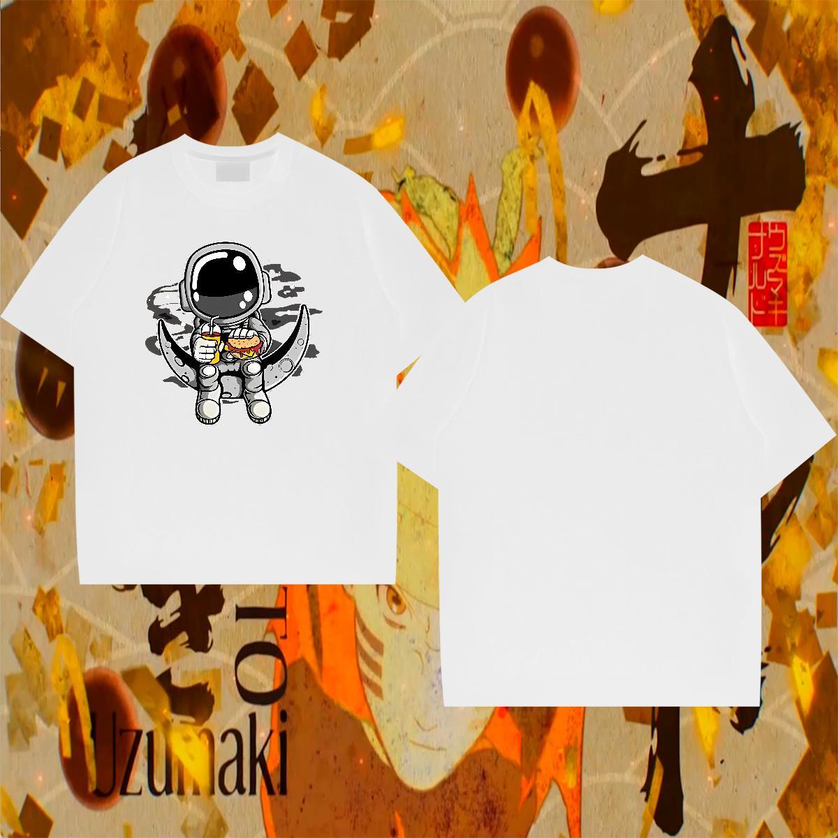 Wholesale Tshirt for Man Woman 100% Cotton 230g Sports Casual spaceman Custom Anime Round Neck Short Sleeve New Designer T-Shirts for Men Clothes