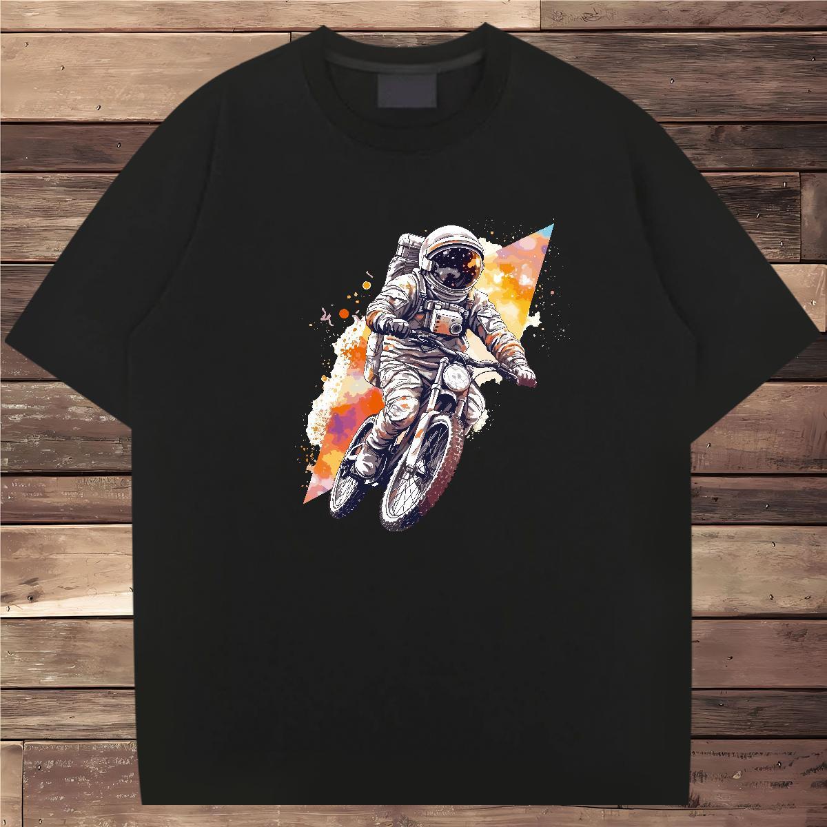 T-Shirts 230g 100% Cotton universe Daily Wear Round Neck Short Sleeve DIY Anime Mens Tshirts 2024 DIY Wholesale Top Tees